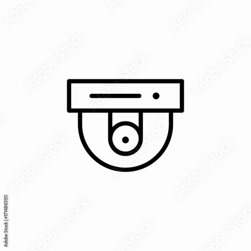 dome security camera icon sign vector