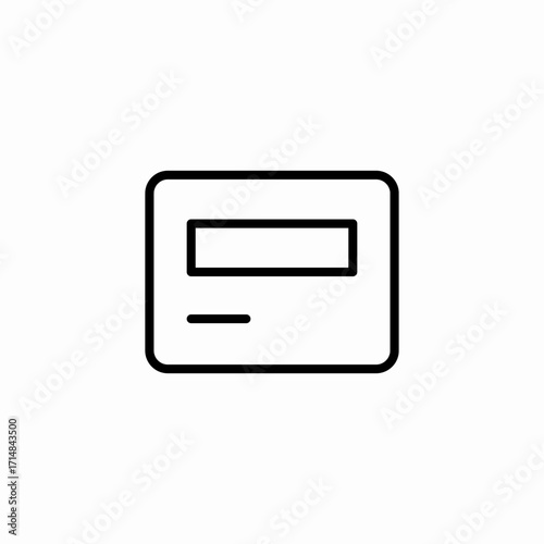 generic name card or id icon sign vector