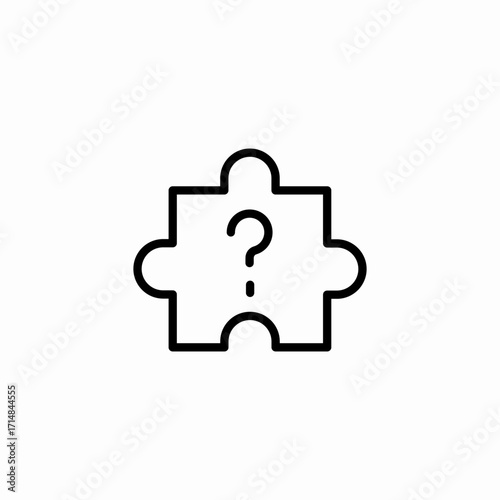 puzzle question mark icon sign vector