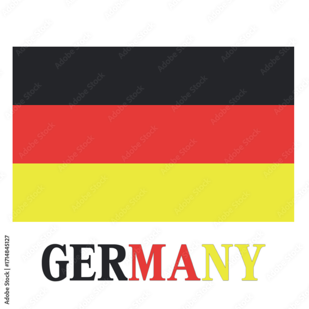 Naklejka premium vector illustration of Germany flag