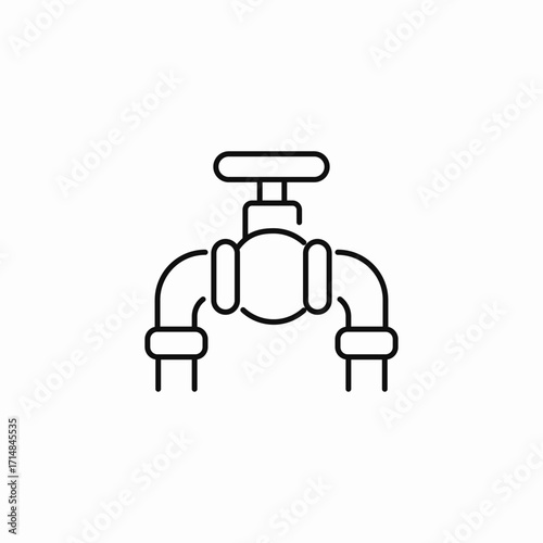 water pipe valve icon sign vector