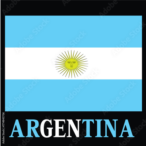 vector illustration of Argentina flag 