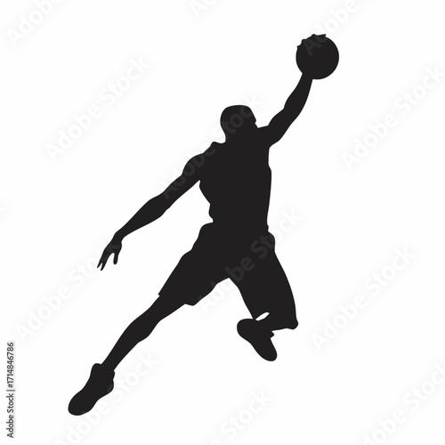 Basketball Player Dunk Silhouette
