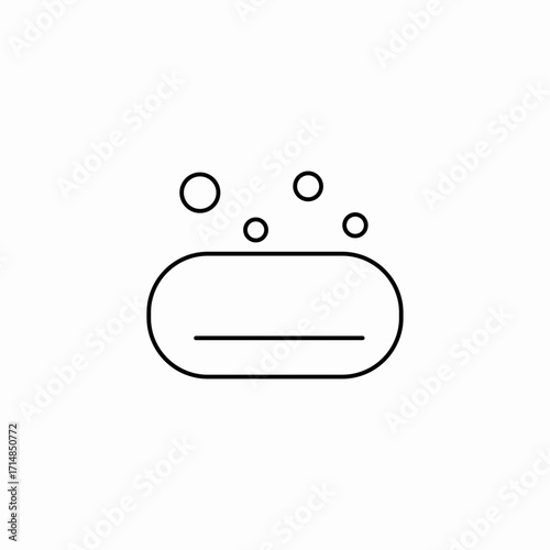 bath soap with bubbles icon sign vector