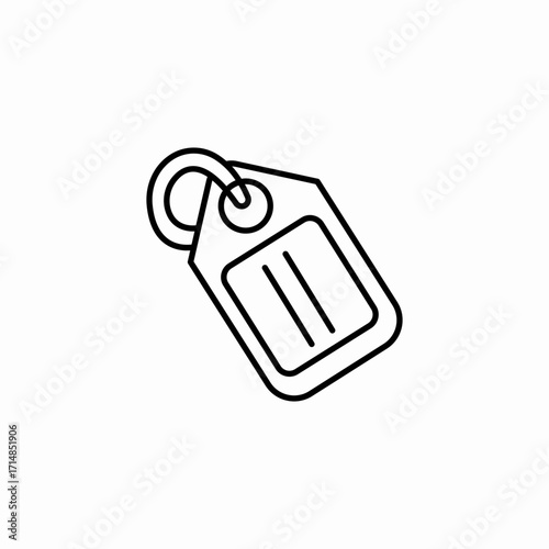 luggage tag id icon sign vector