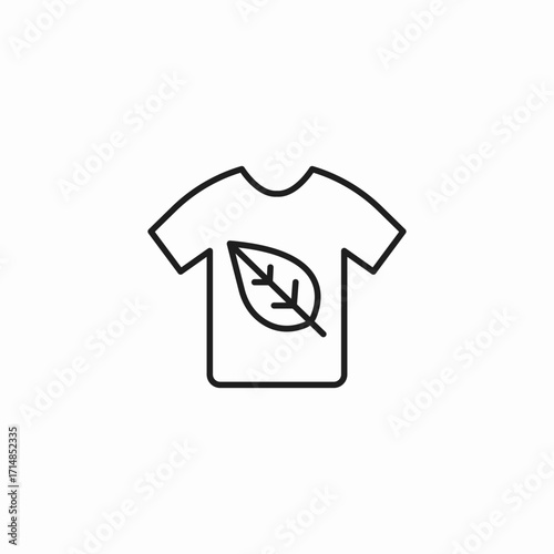 organic cotton t-shirt icon sign vector