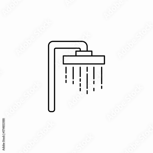 shower head water icon sign vector