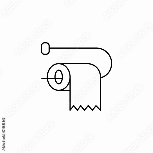 toilet paper holder icon sign vector