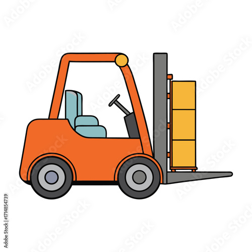 A forklift truck is a powerful industrial vehicle used to lift, carry, and move heavy loads safely in warehouses, factories, and construction sites with ease.
