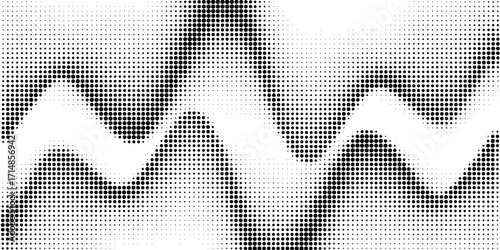Grunge halftone gradient background. Faded grit noise texture. White and black sand wallpaper.