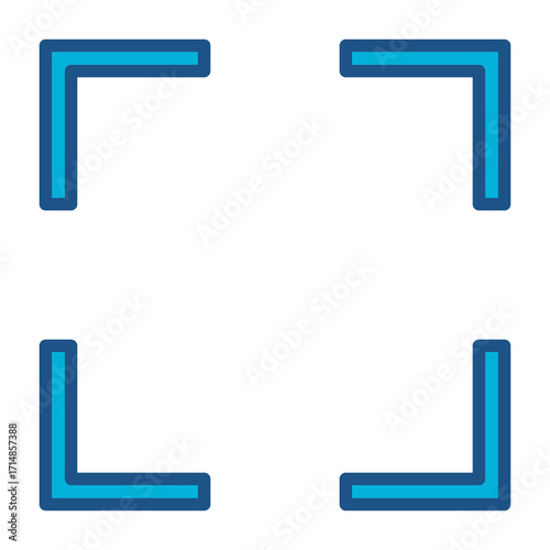 Expand In Blue Monochrome Flat Design, Vector Illustration