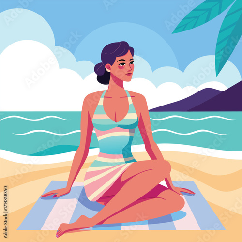 Summer Beach Scene