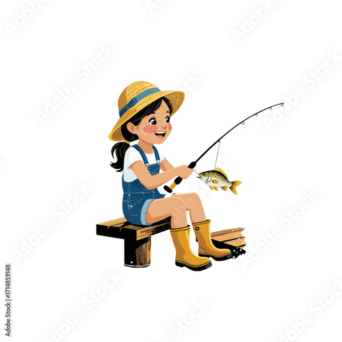 Cute Girl Fishing Adventure | Kids Fishing Fun