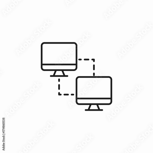 peer to peer network icon sign vector