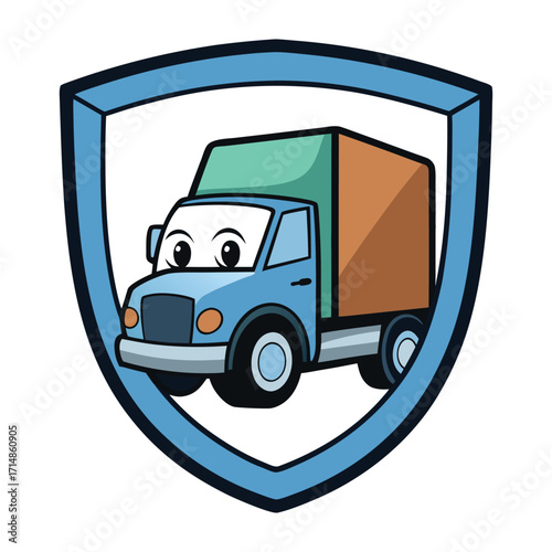 A rugged truck driver’s side shield, offering protection and style, featuring bold lines and sturdy design for the open road. Perfect for trucking enthusiasts.
