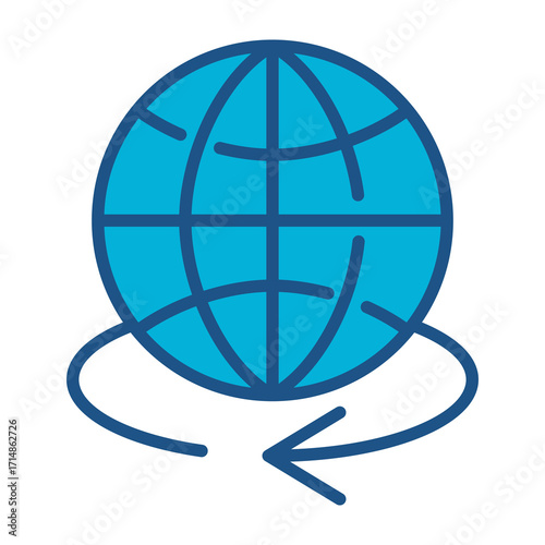 3D Icon In Blue Monochrome Flat Design, Vector Illustration