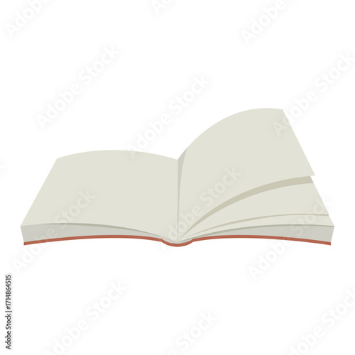 An open book with empty white pages representing knowledge and education