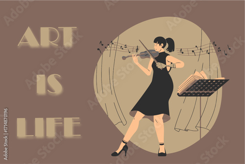 ART is life playing girl playing violine
