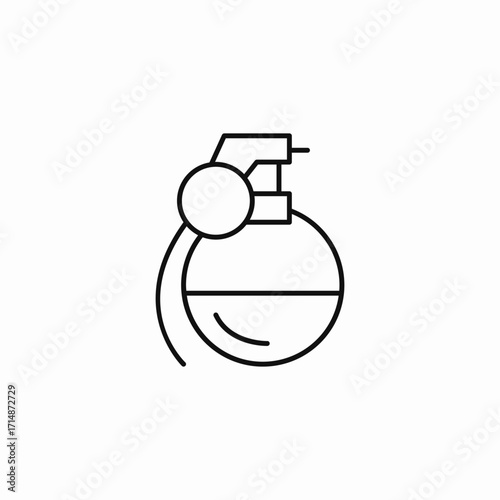  circular grenade icon sign vector