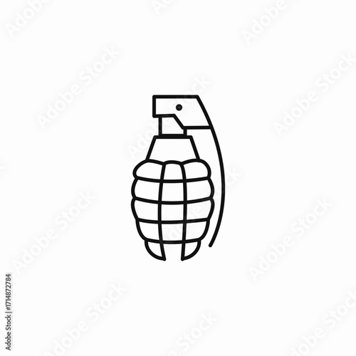  pineapple grenade icon sign vector