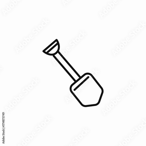hand shovel tool icon sign vector