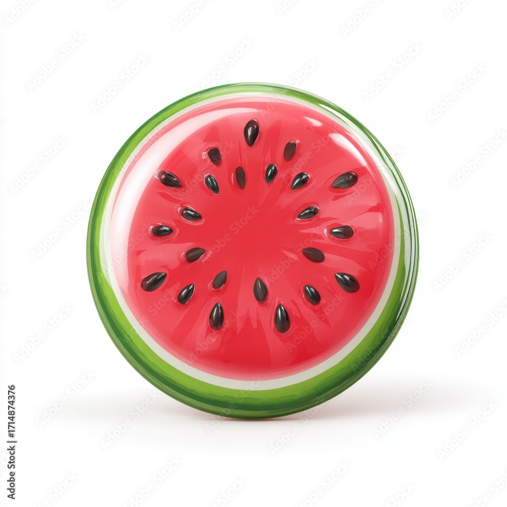Fototapeta premium Vibrant Watermelon Slice Design Perfect for Summer Themes and Projects