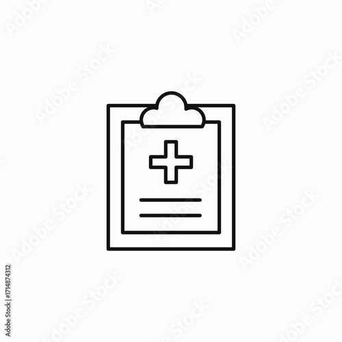 medical clipboard document icon sign vector