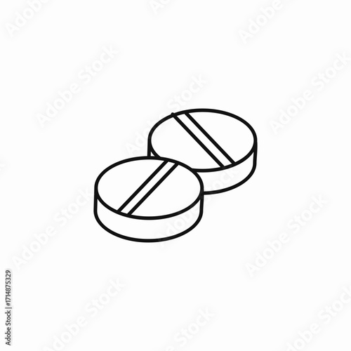 two pills sidebyside icon sign vector