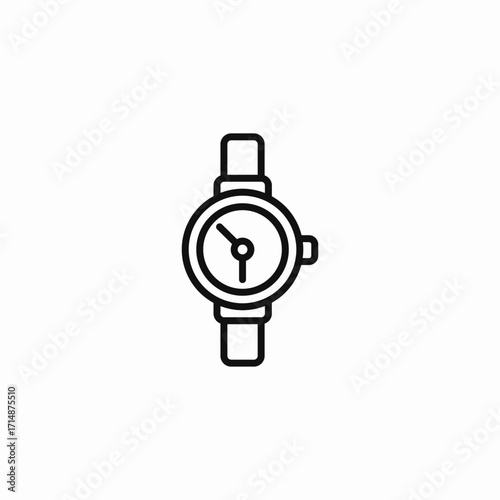 wrist watch time icon sign vector