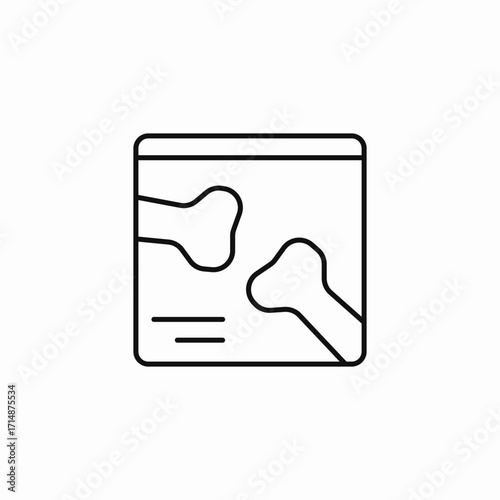 x-ray scan bones icon sign vector