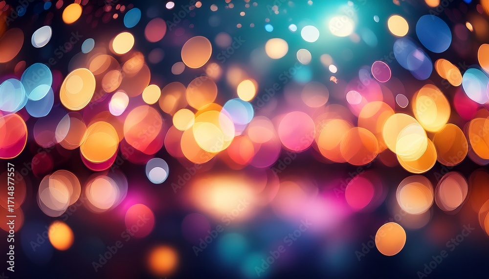 Obraz premium Dynamic Abstract Bokeh Background Colorful And Festive Blurred Lights For Holiday Celebrations