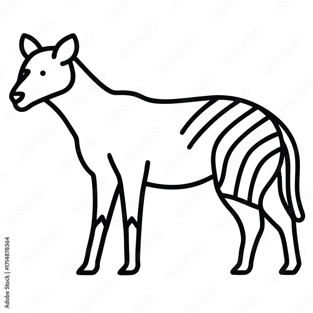 Obraz premium Minimalist silhouette collection of diverse wild animals for graphic design projects