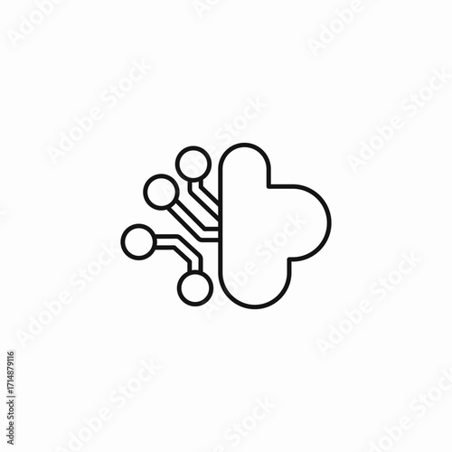 data processing cloud icon sign vector