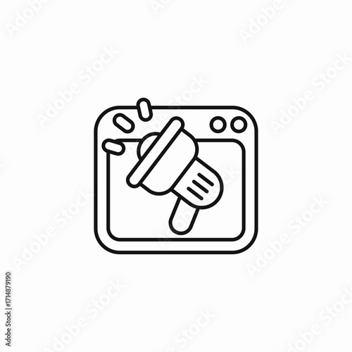 digital marketing loudspeaker icon sign vector