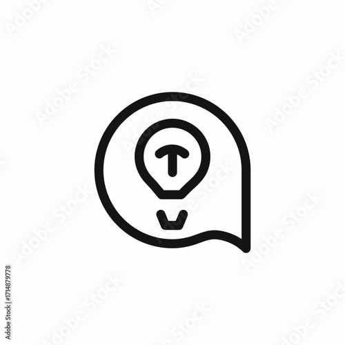 idea lightbulb thought icon sign vector
