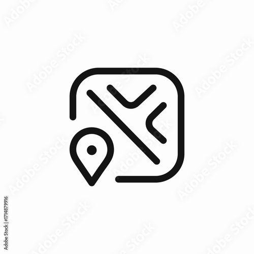 location pin map icon sign vector