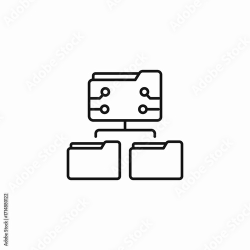 network folder sharing icon sign vector