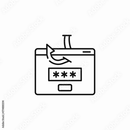 password refresh page icon sign vector