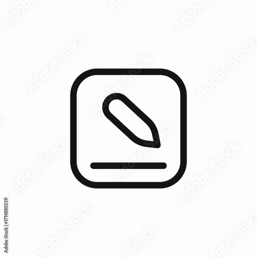 pen on notepad icon sign vector