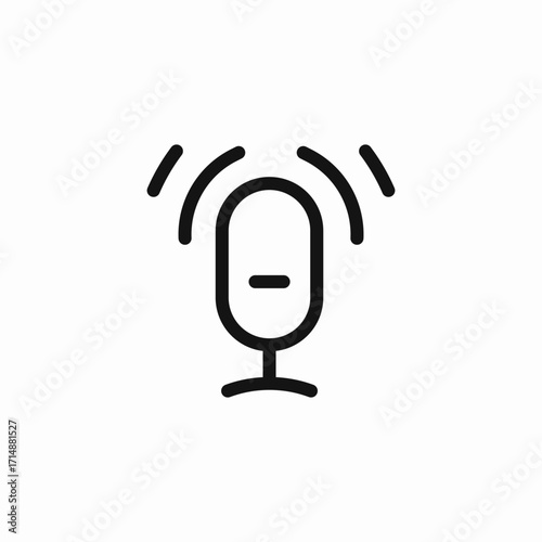 wireless microphone icon icon sign vector