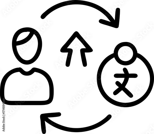 cultural exchange language icon
