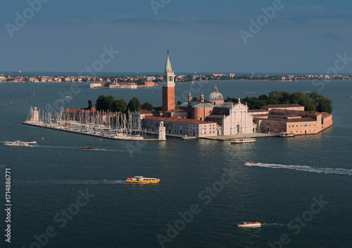 Wallpaper Mural Abbazia di San Giorgio Maggiore, Venice. Top view Torontodigital.ca
