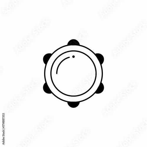 handheld percussion instrument icon sign vector
