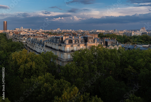 Wallpaper Mural Paris from above, central quarters Torontodigital.ca