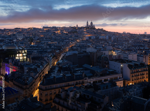 Wallpaper Mural Paris, Monmartre sunrise view from the top Torontodigital.ca