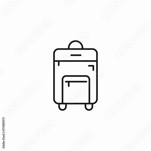backpack rolling bag icon sign vector