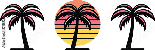 Palm Tree Silhouette Design for Tropical Artwork. Elegant Palm Tree Silhouette Illustration. Minimalist Palm Tree Silhouette Artwork. Palm Tree Silhouette for Beach Projects. Exotic Palm Tree