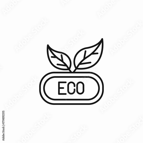 eco leaf badge icon sign vector