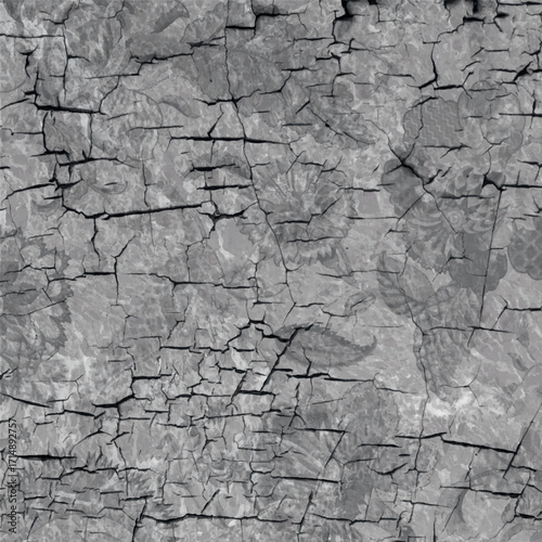 Detailed gray cracked rock surface texture seamless natural stone background