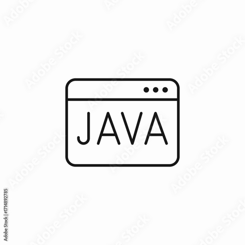 java code window icon sign vector